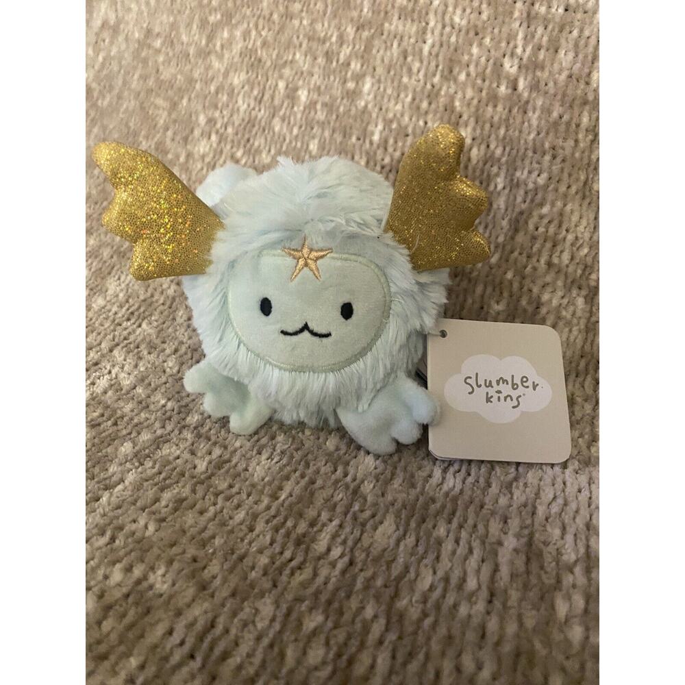 Slumberkins Light Blue Gold Floof Mini Plush Stuffed Animal Toy Dragons Sidekick